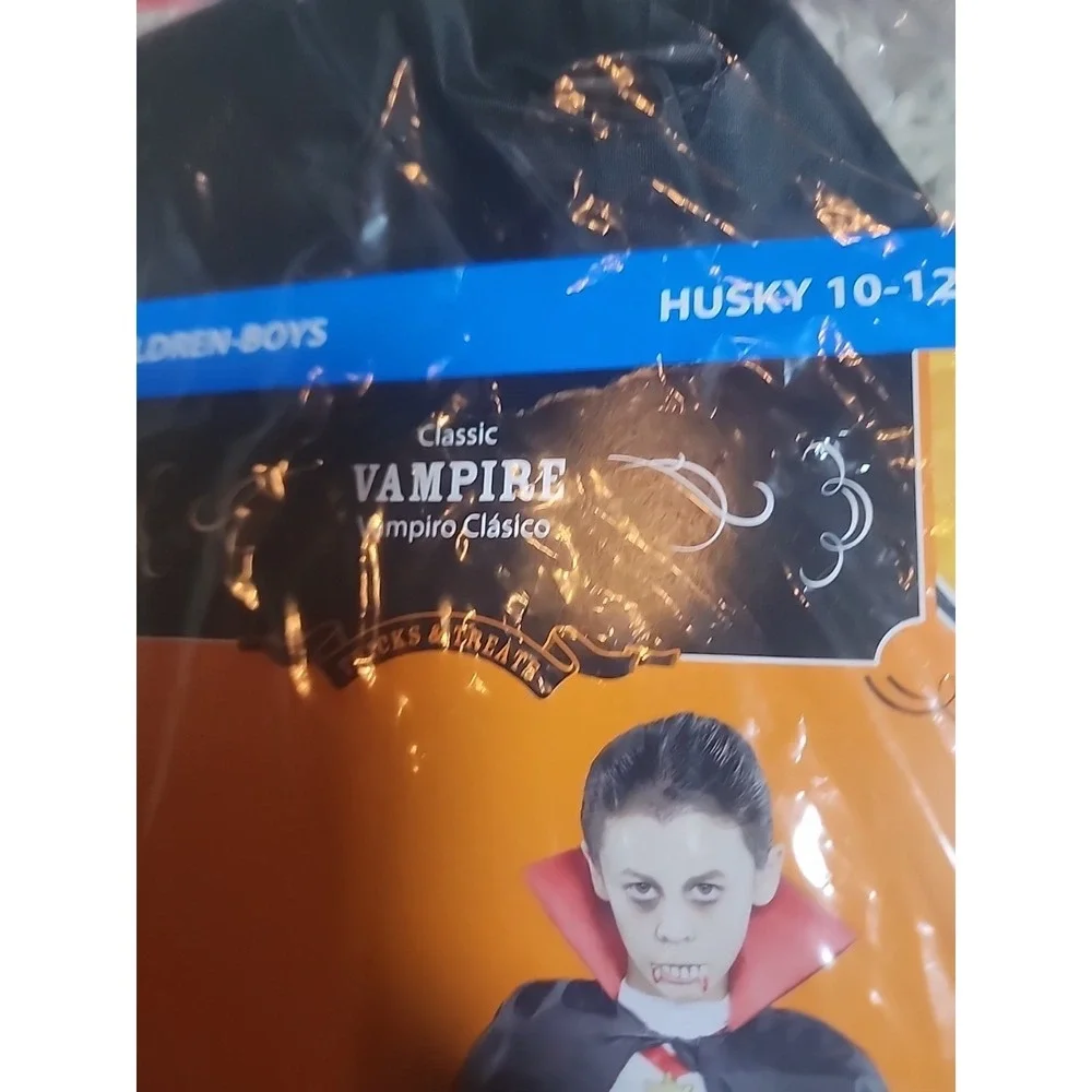 Dracula Vampire Costume Boy's Classic Large (10-12 Husky)  New